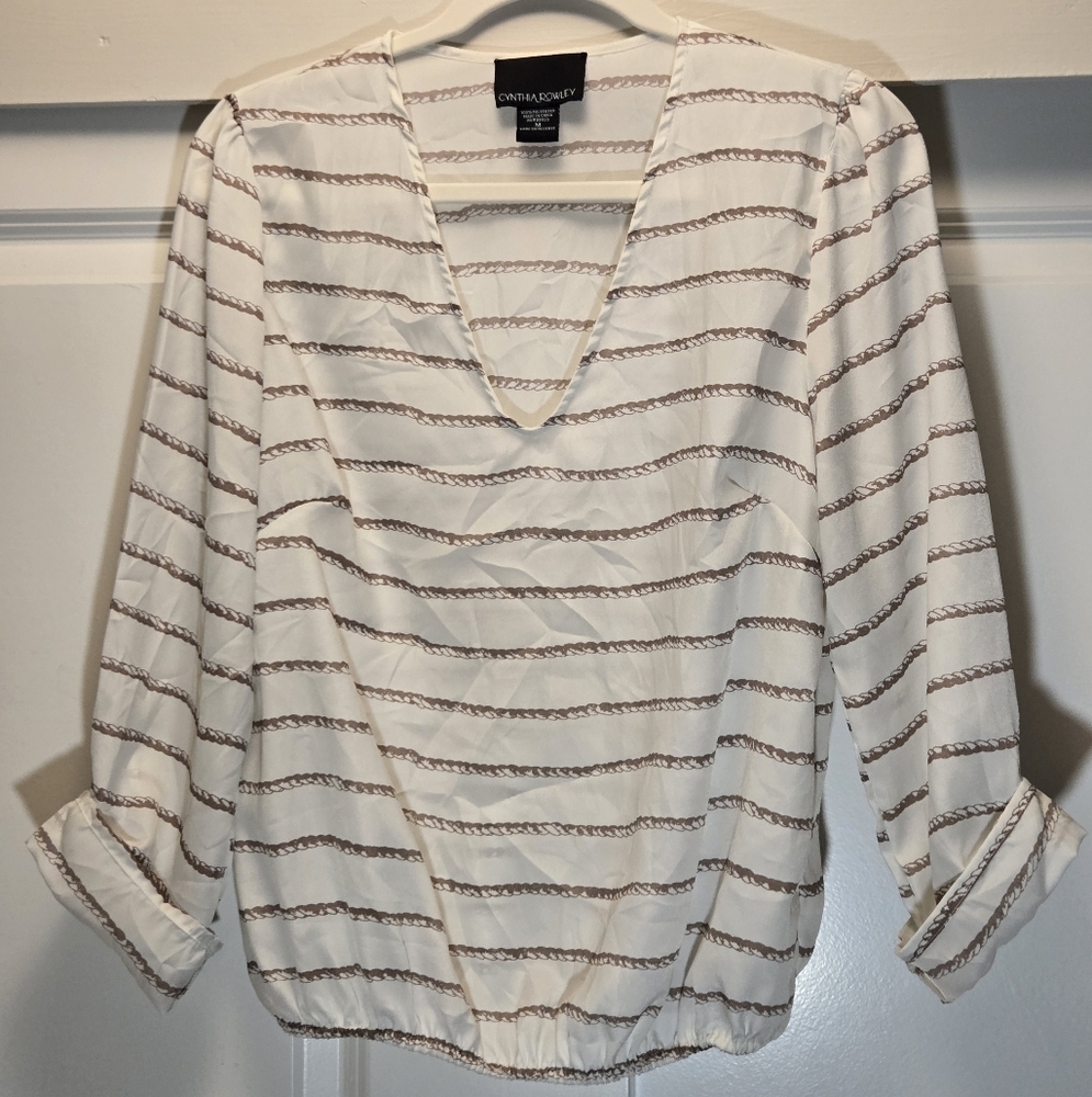 Cynthia Rowley Rope Blouse Size M